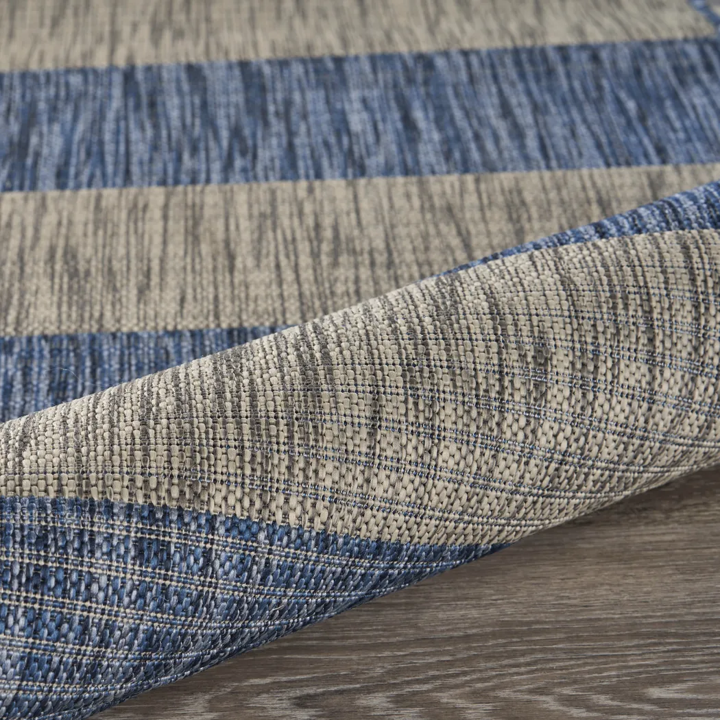Picrane Navy/Gray 7'9 x 9'9 Indoor/Outdoor Rug - Image 5