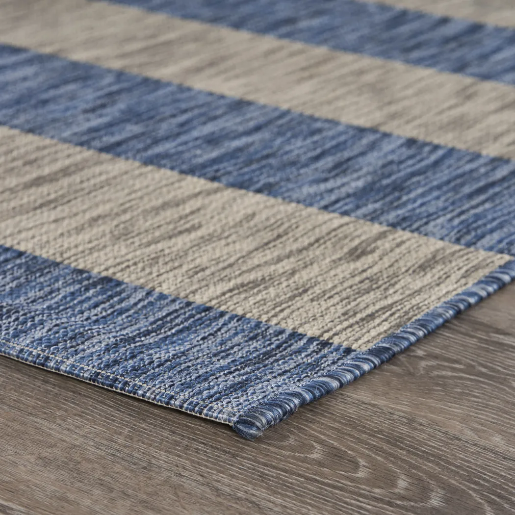 Picrane Navy/Gray 7'9 x 9'9 Indoor/Outdoor Rug - Image 6