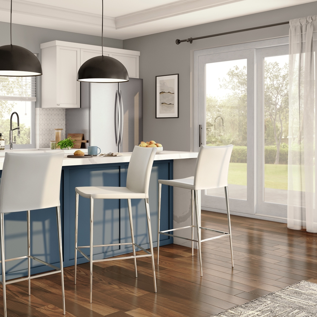 Pidea White Barstool - Thumbnail - Image 2