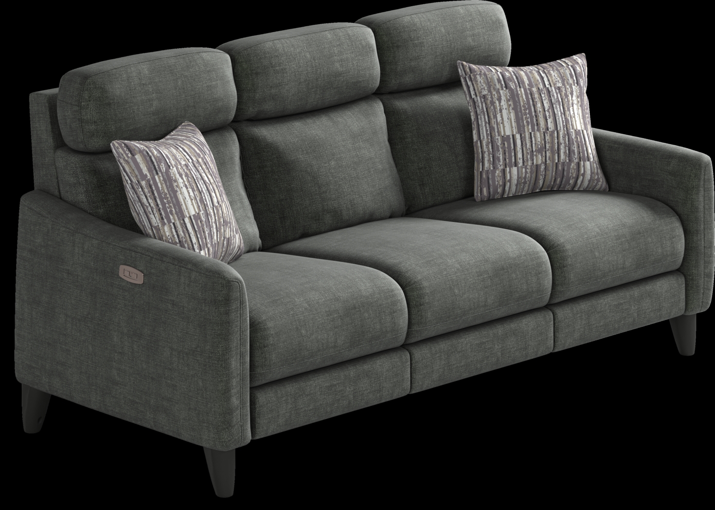 Pierceton Gray 5 Pc Dual Power Reclining Living Room - Thumbnail - Image 3