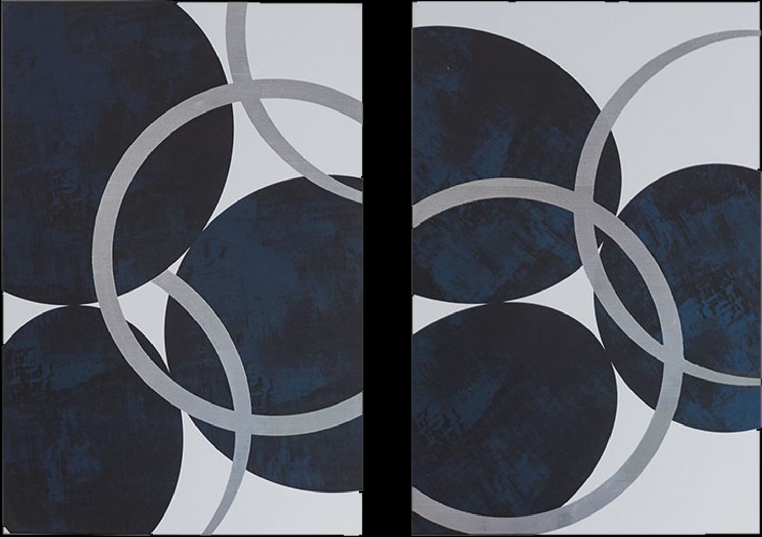 Piercing Thoughts Navy Artwork, Set of 2 - Thumbnail - Image 1