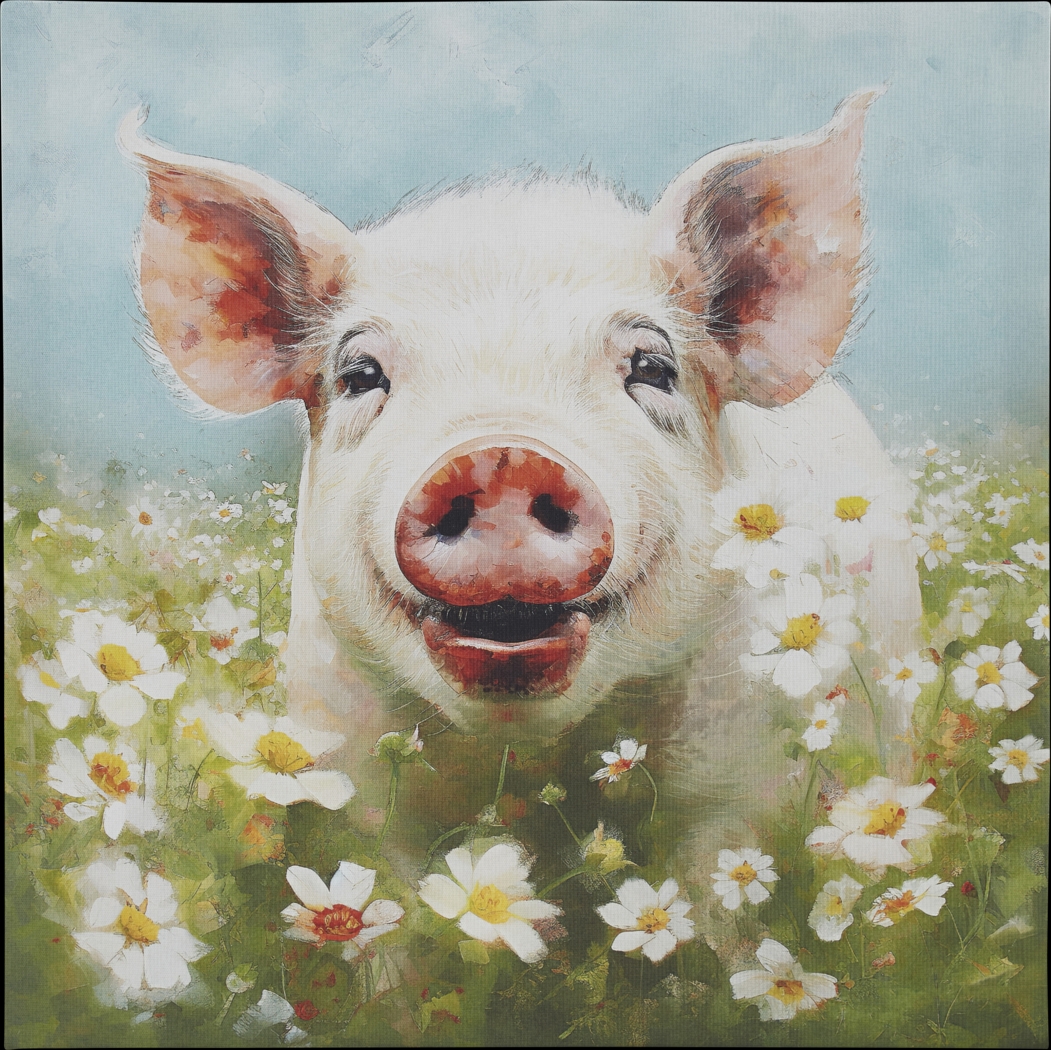 Pig In The Sun Green Wall Decor - Thumbnail - Image 1