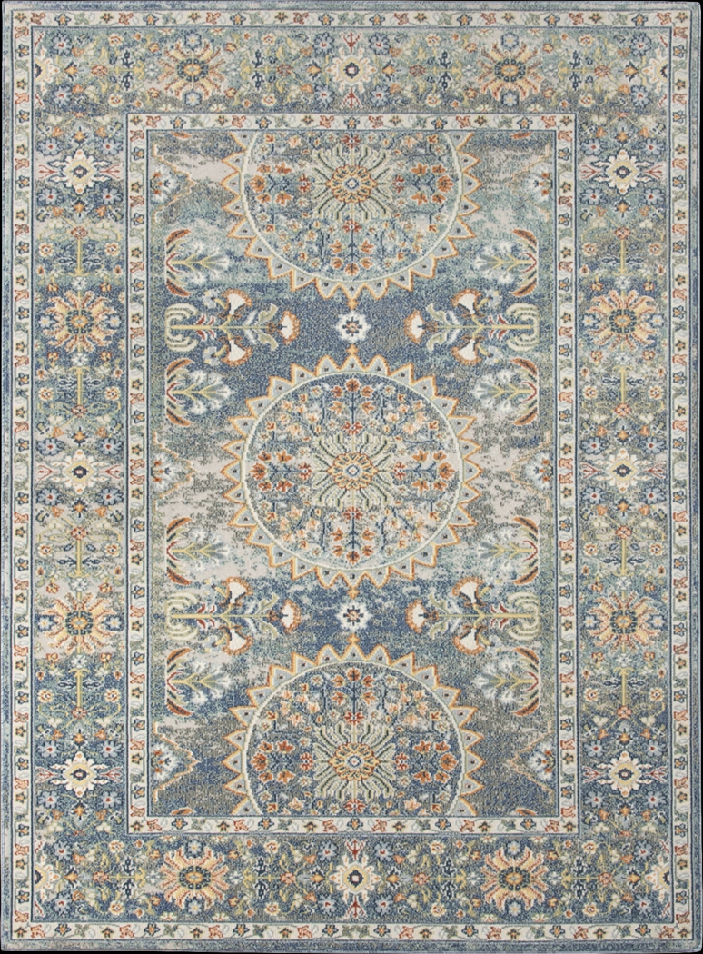 Pilvons Blue 5'1 x 7'6 Indoor/Outdoor Rug - Thumbnail - Image 1