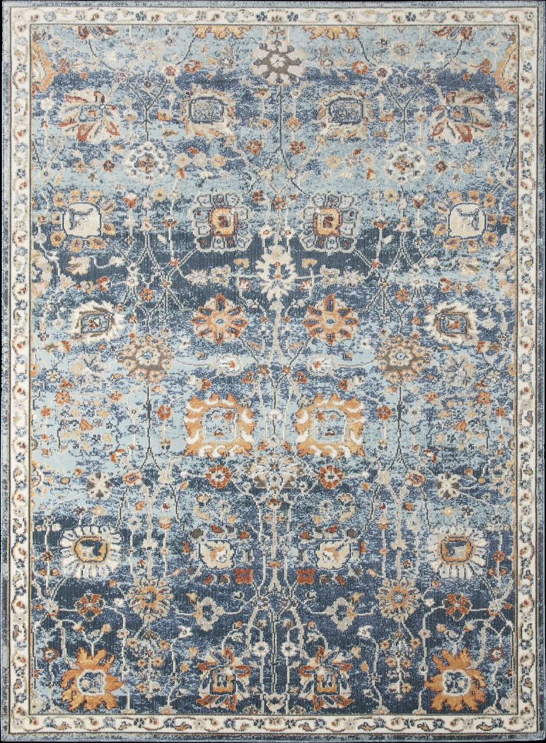 Pilvons Navy 5'1 x 7'6 Indoor/Outdoor Rug - Thumbnail - Image 1