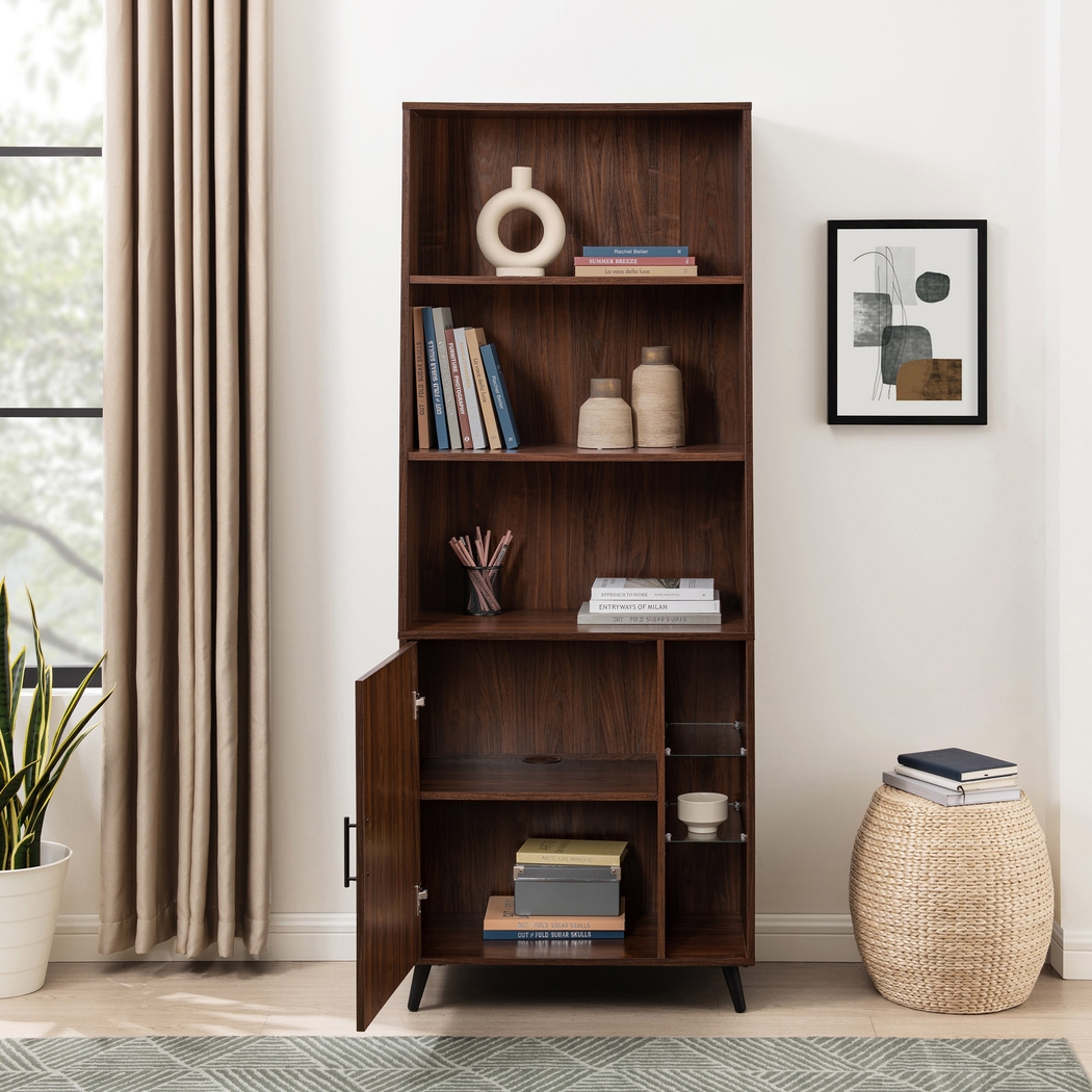 Pincay Walnut Bookcase - Thumbnail - Image 3