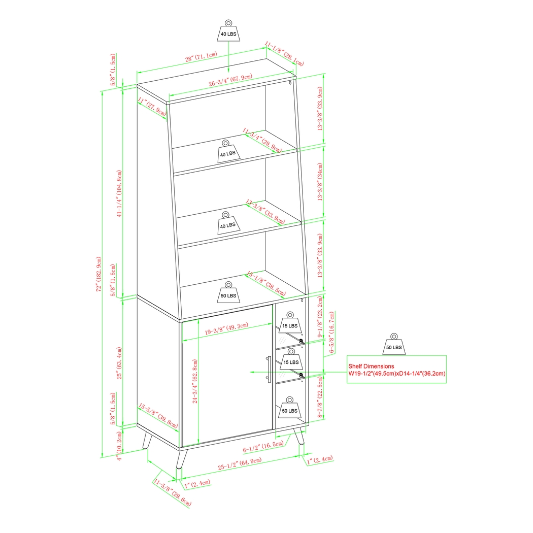 Pincay Walnut Bookcase - Thumbnail - Image 6