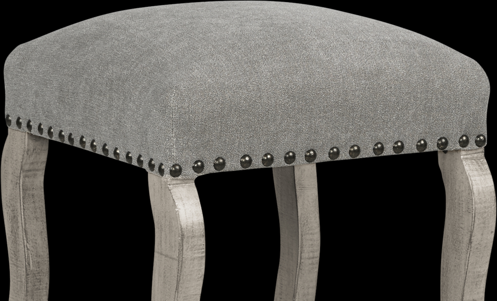 Cindy Crawford Home Pine Manor Gray Backless Barstool - Thumbnail - Image 3