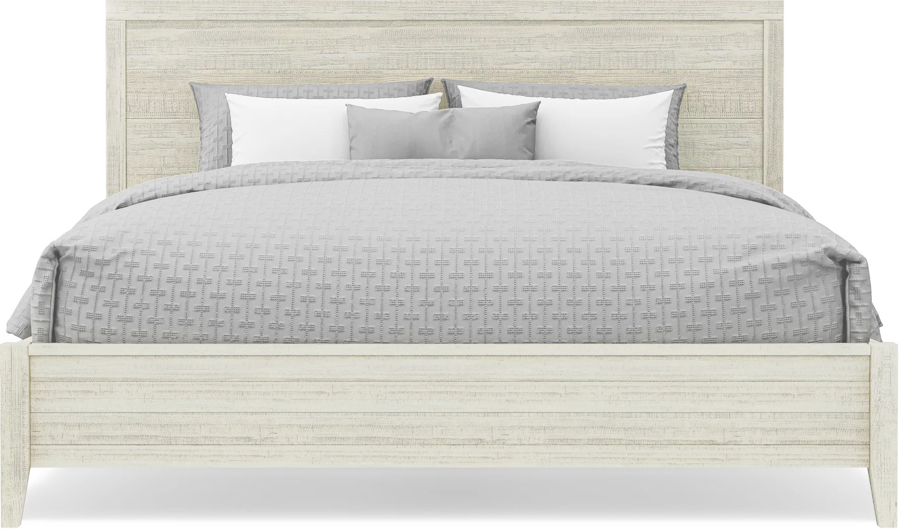 Pine Mill White 7 Pc King Panel Bedroom - Image 3