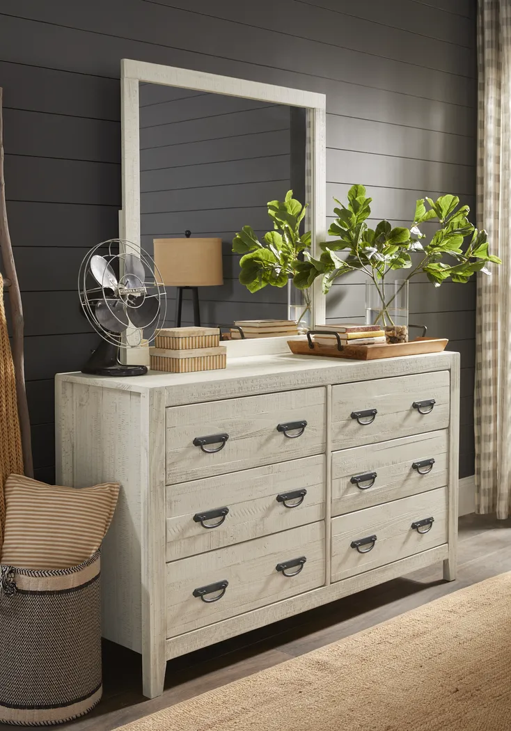 Pine Mill White 7 Pc King Panel Bedroom - Image 8
