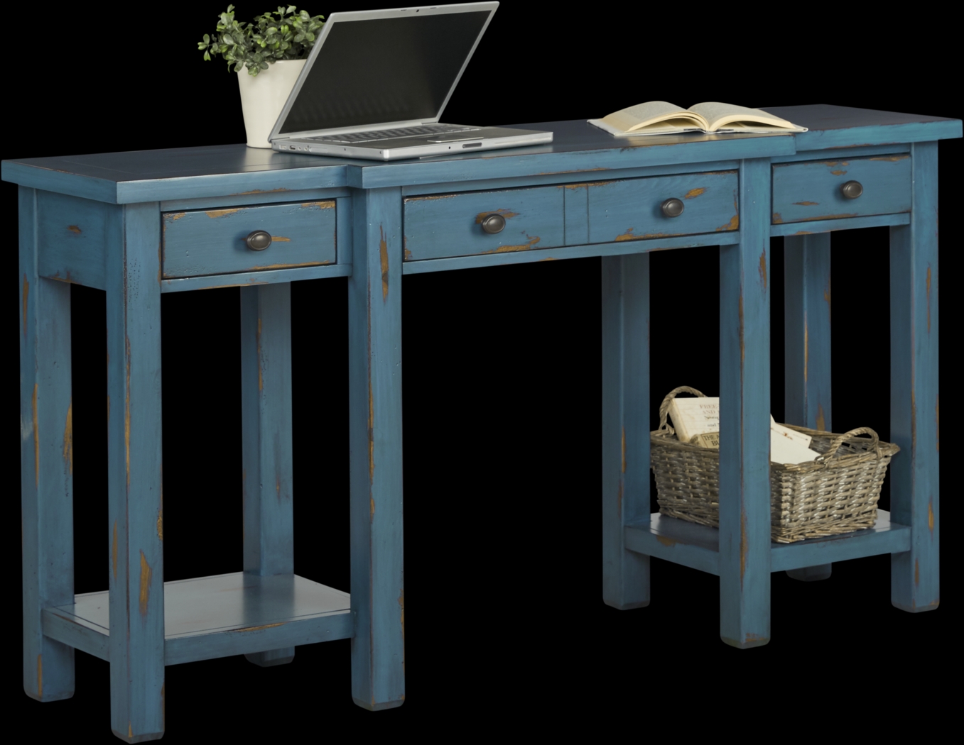 Pine Shores Blue Desk - Thumbnail - Image 1