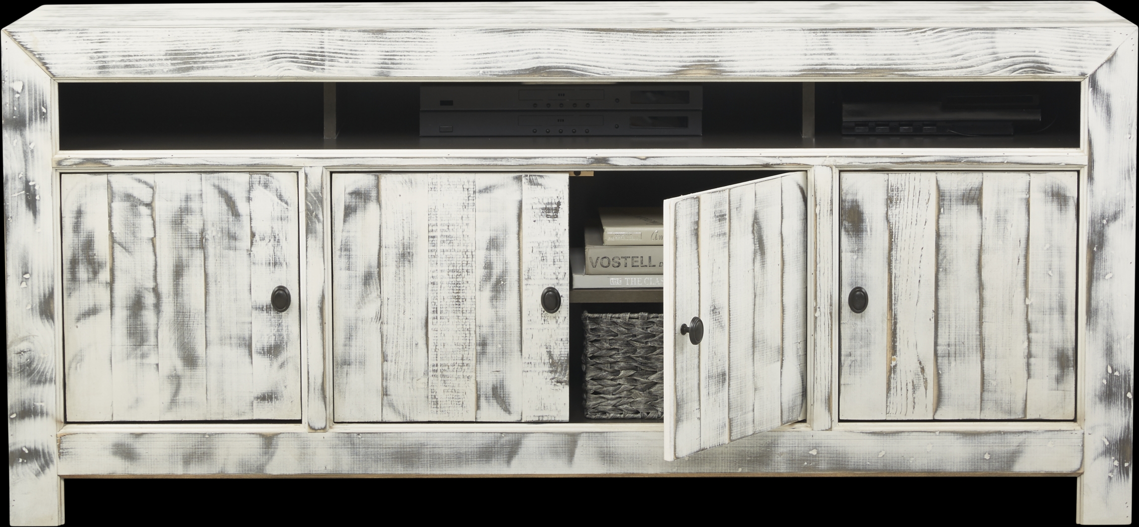 Pine Shores White 66 in. Console - Thumbnail - Image 3