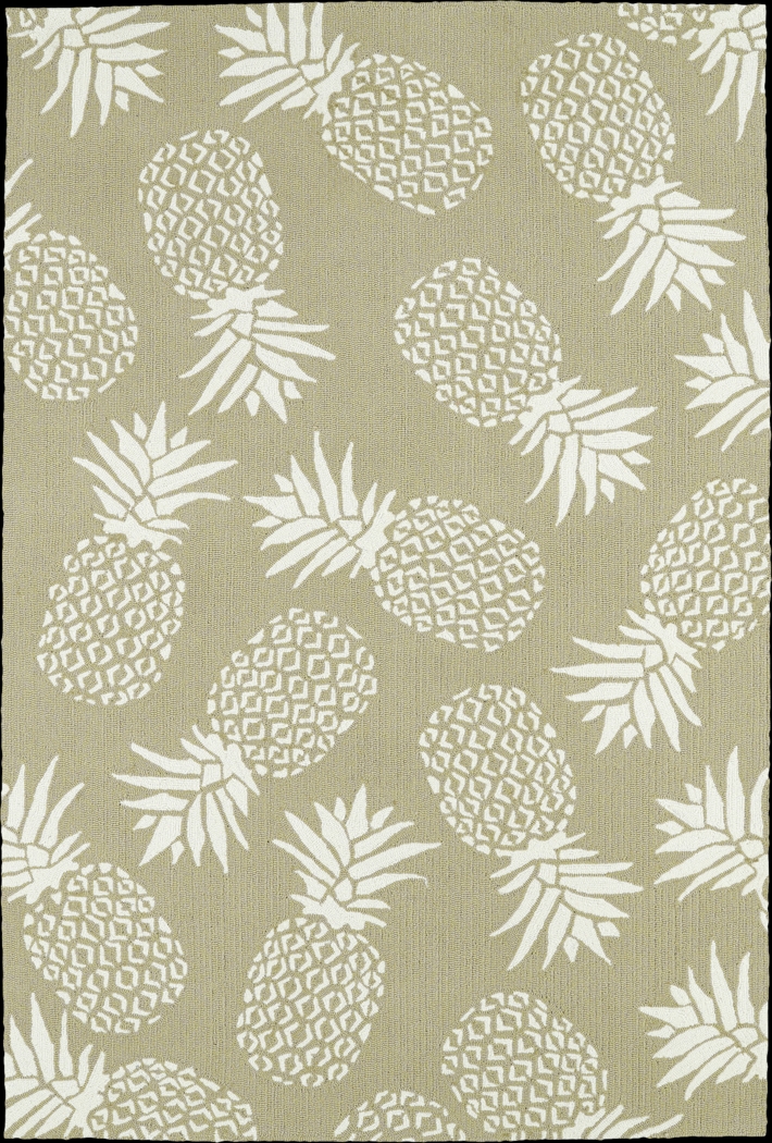 Pineapple Paradise Brown 3' x 5' Indoor/Outdoor Rug - Thumbnail - Image 1