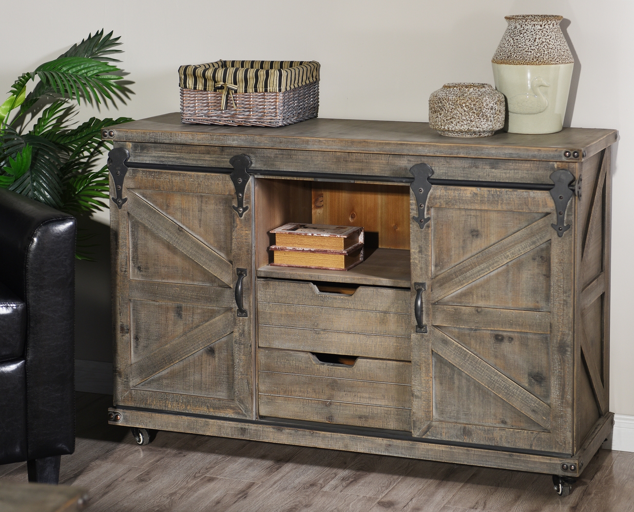 Pinebranch Gray Accent Cabinet - Thumbnail - Image 4