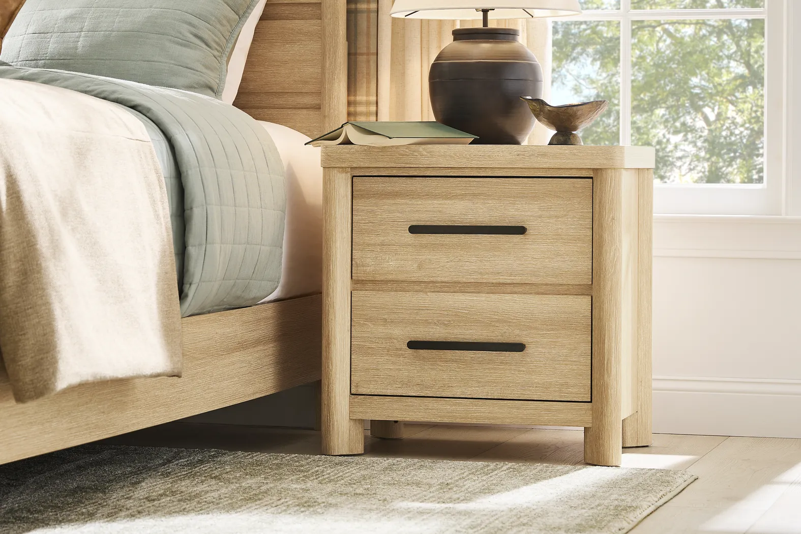 Pinebrook Natural 5 Pc Queen Panel Bedroom - Thumbnail - Image 8