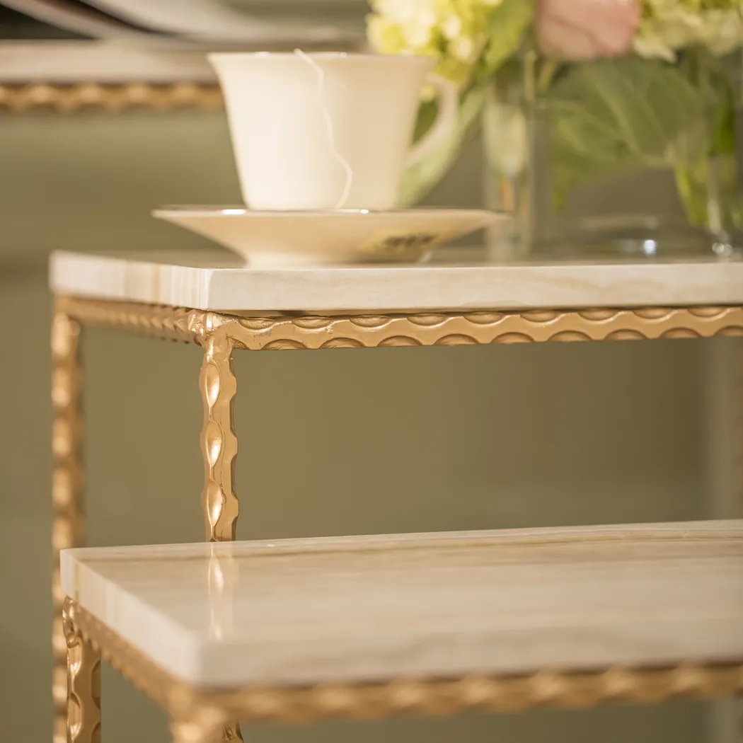 Pineclave White Nesting Tables, Set of 3 - Thumbnail - Image 2