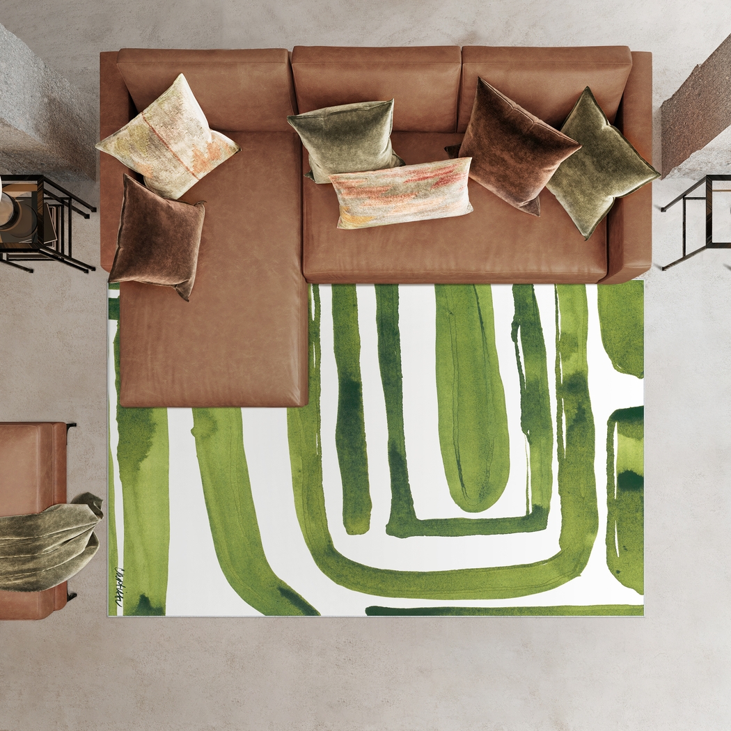 Pinerest Green 7'7 x 10'5 Rug - Thumbnail - Image 2