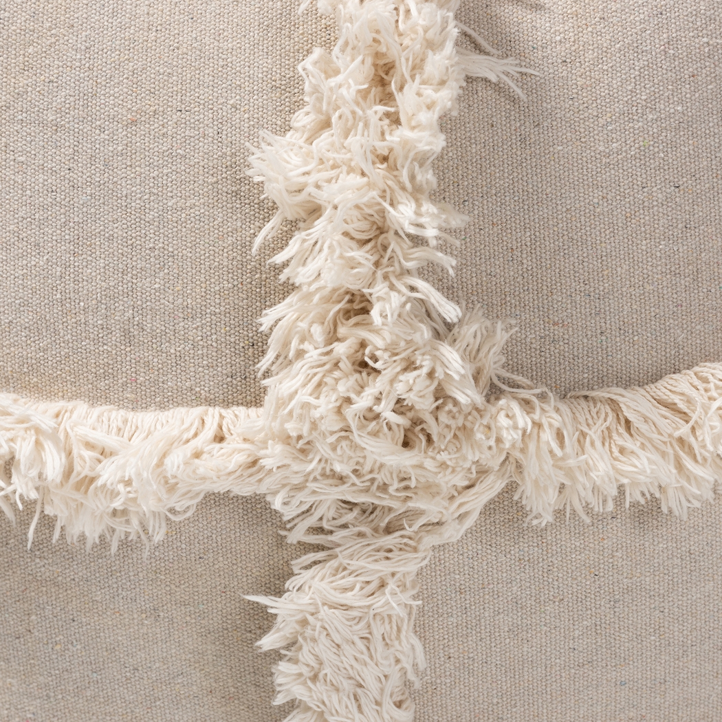 Pineview Court Beige Pouf - Thumbnail - Image 3