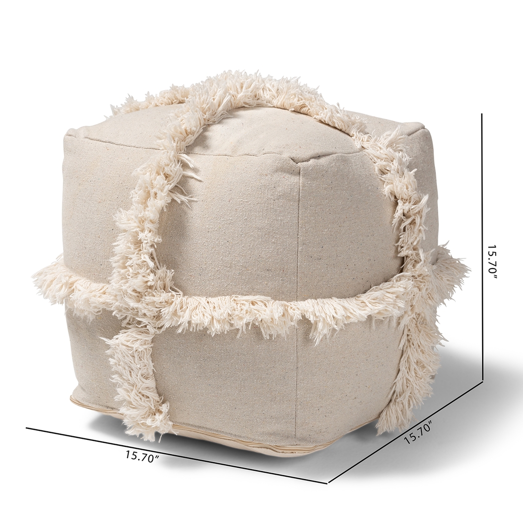 Pineview Court Beige Pouf - Thumbnail - Image 6
