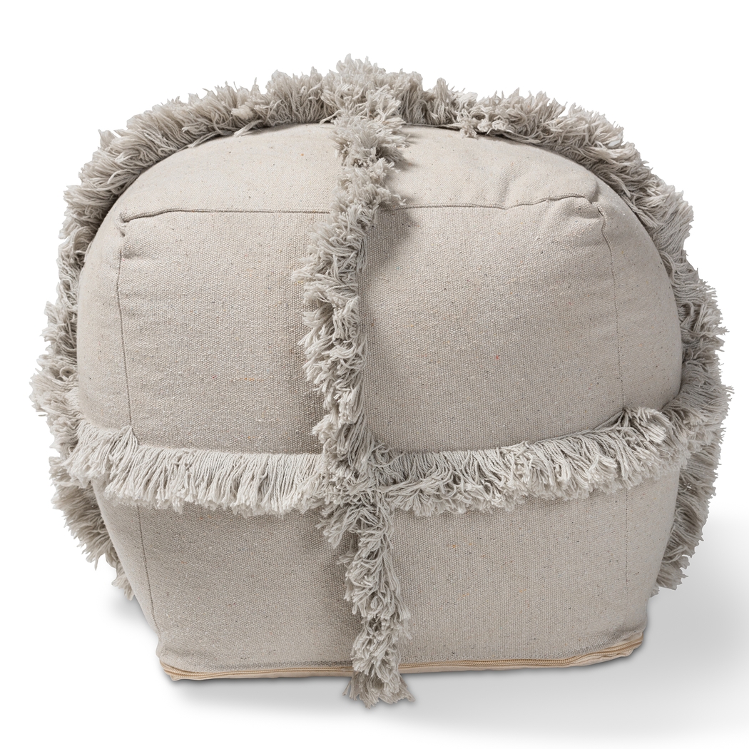 Pineview Court Gray Pouf - Thumbnail - Image 2