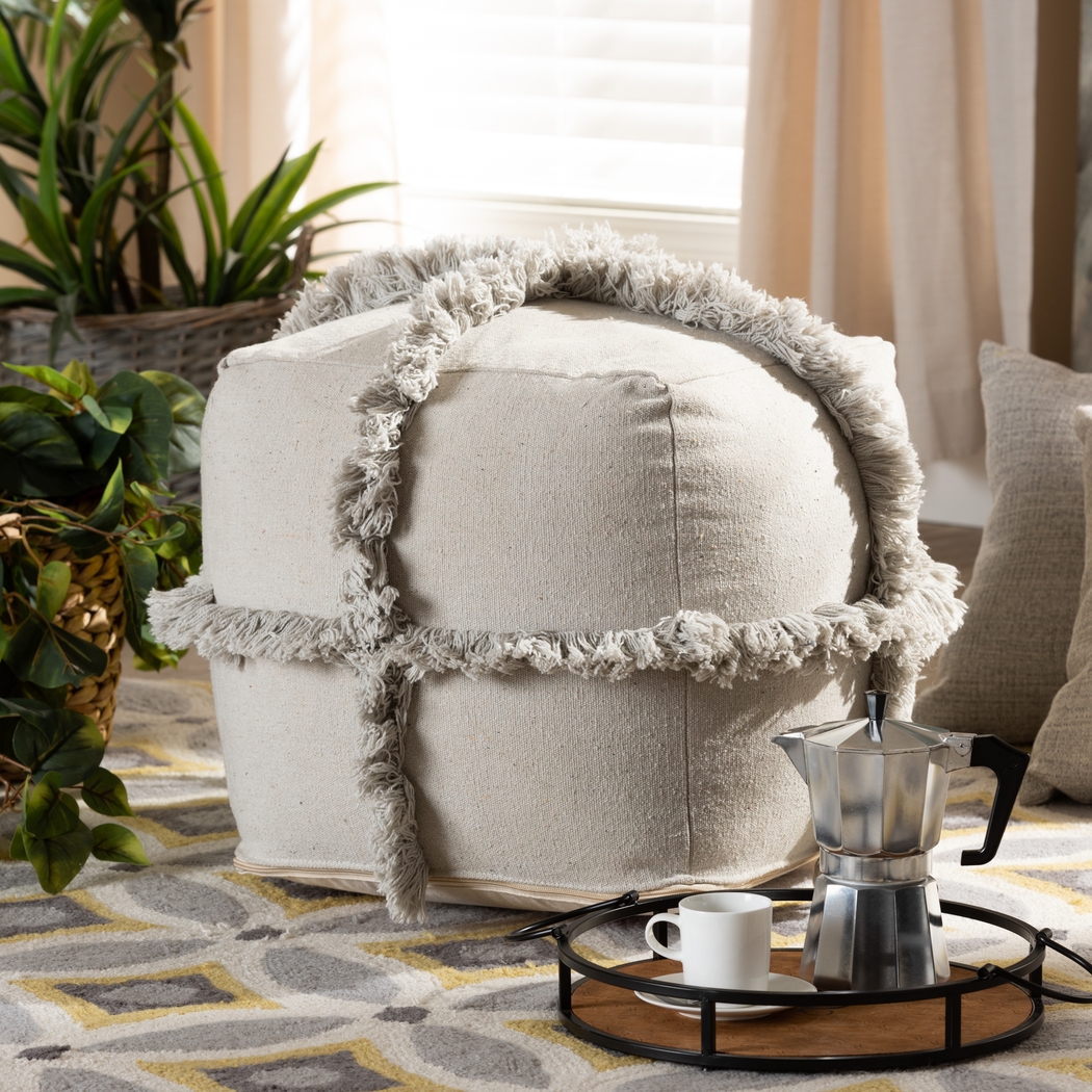 Pineview Court Gray Pouf - Thumbnail - Image 4