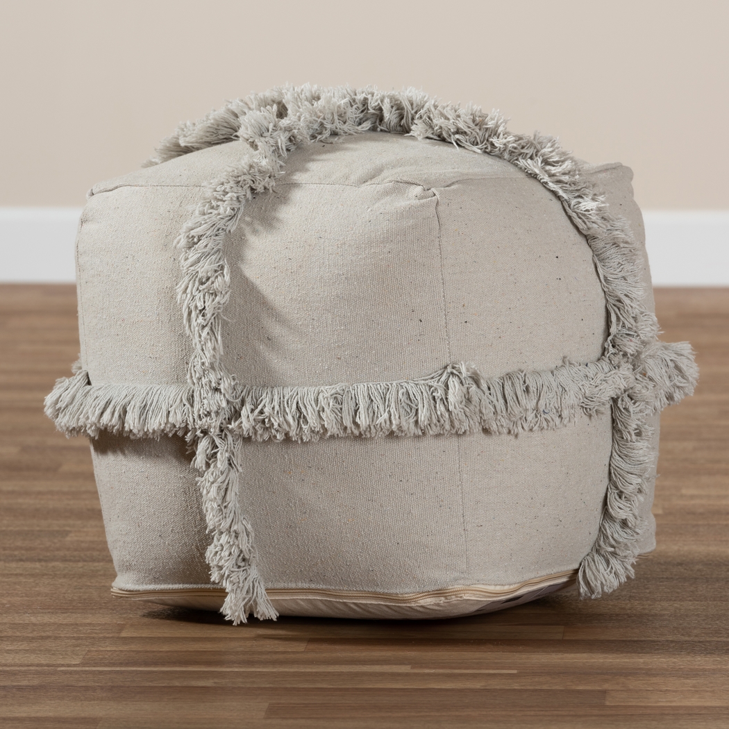 Pineview Court Gray Pouf - Thumbnail - Image 5