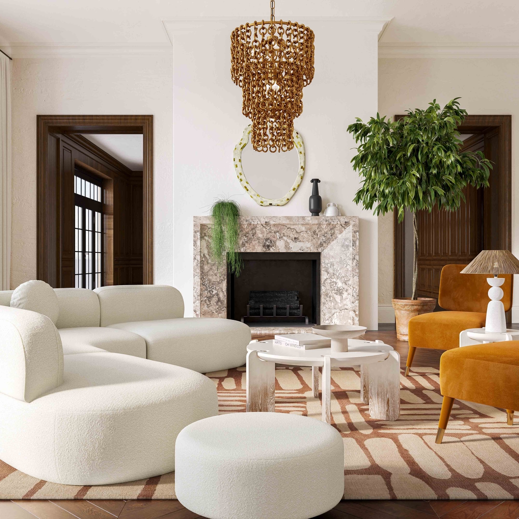 Pinionwood Cream Ottoman - Thumbnail - Image 2