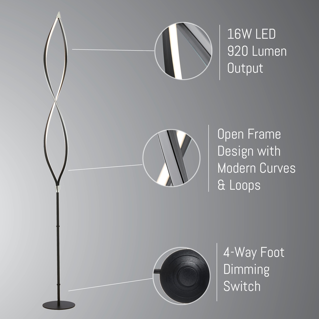 Pinnacle Point Black Floor Lamp - Thumbnail - Image 5