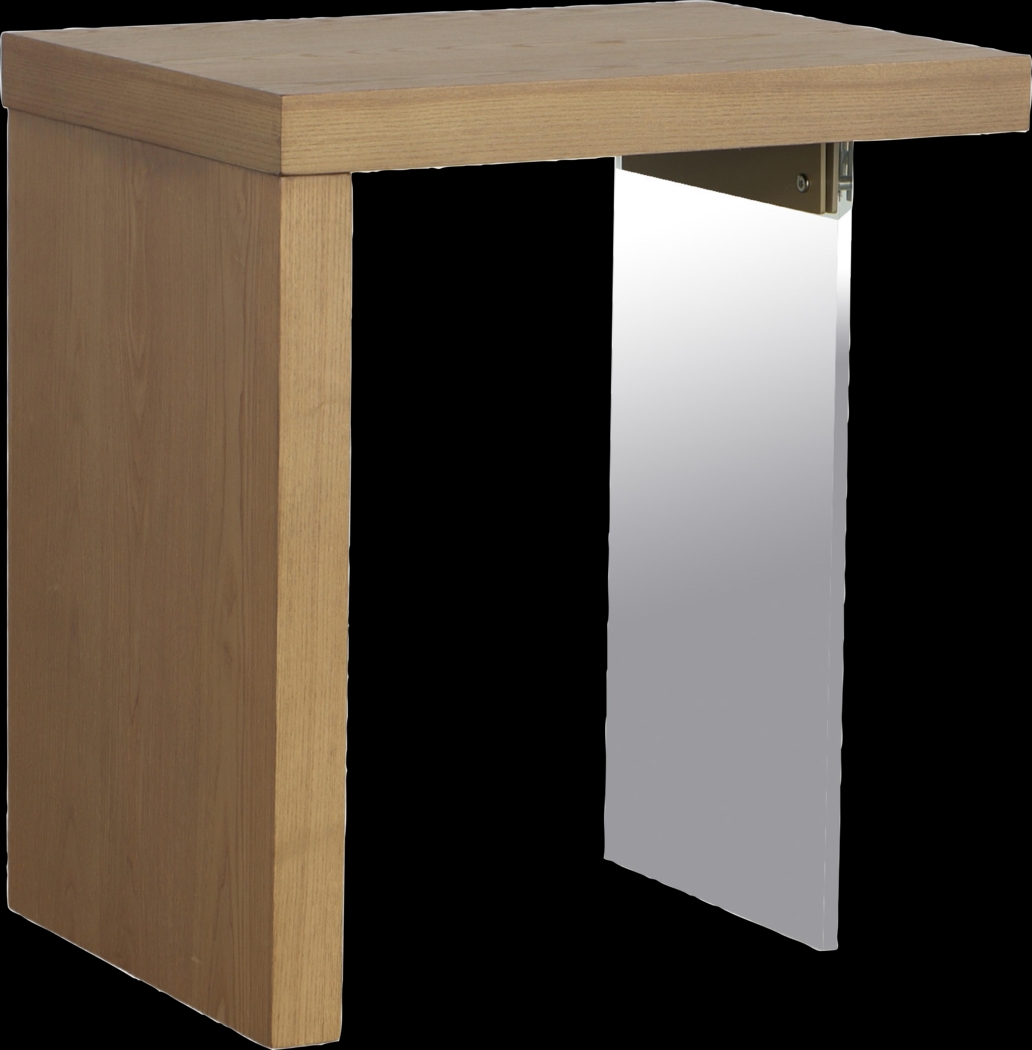 Pinoak Brown Chairside Table - Thumbnail - Image 1