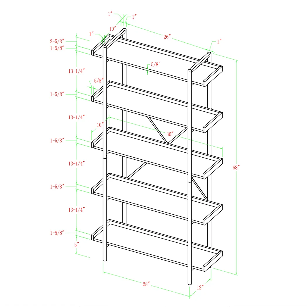 Piper Brown Bookcase - Image 8