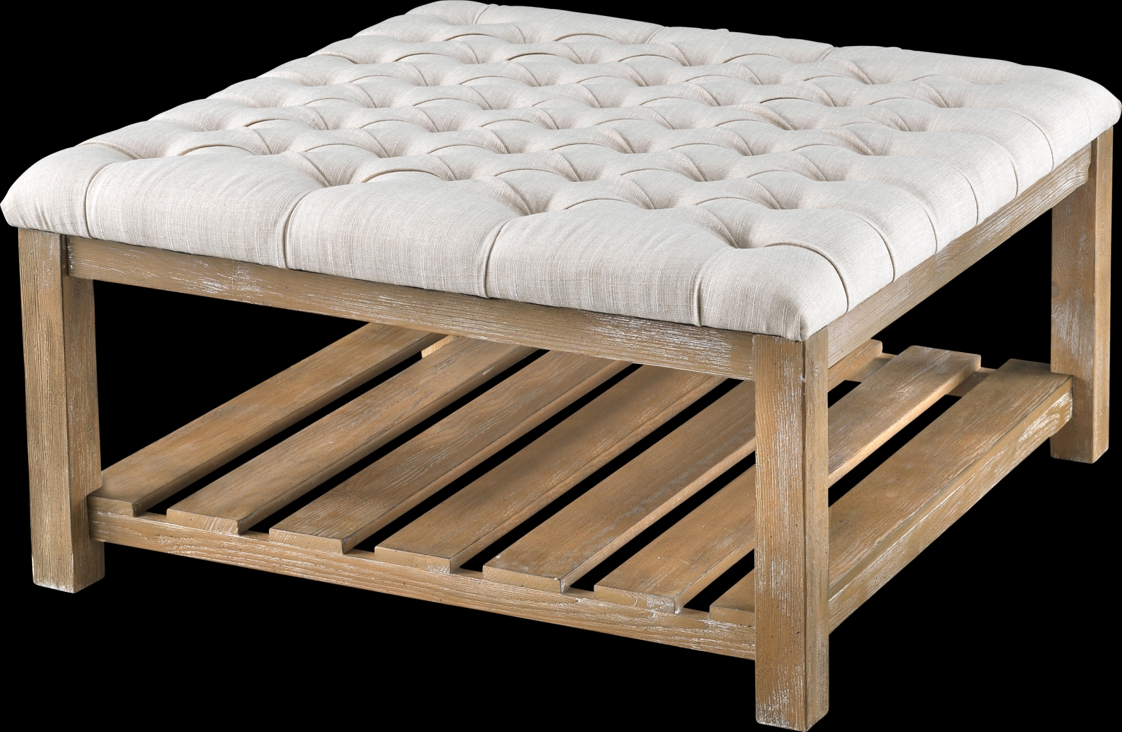 Pipestone Cream Cocktail Ottoman - Thumbnail - Image 1