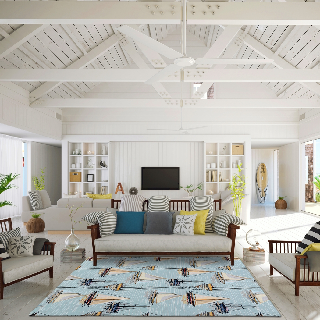 Pipitone Blue 5' x 8' Rug - Thumbnail - Image 2