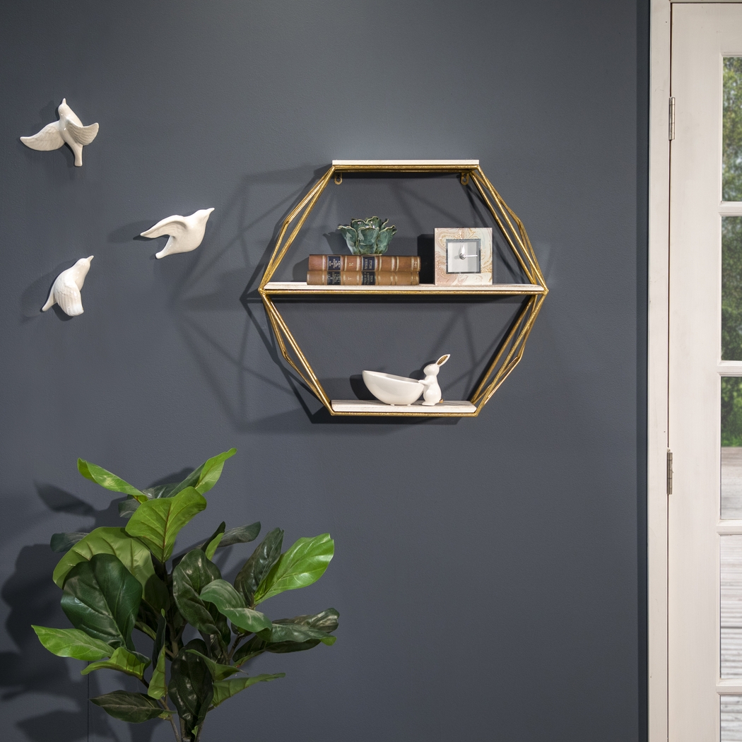 Pirola Gold Wall Shelf - Thumbnail - Image 2