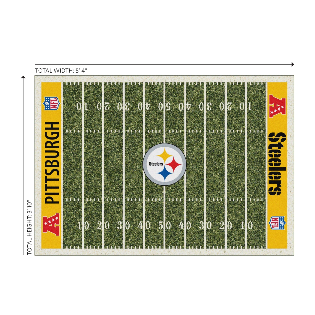Pittsburgh Steelers Green 4' x 6' Rug - Thumbnail - Image 3