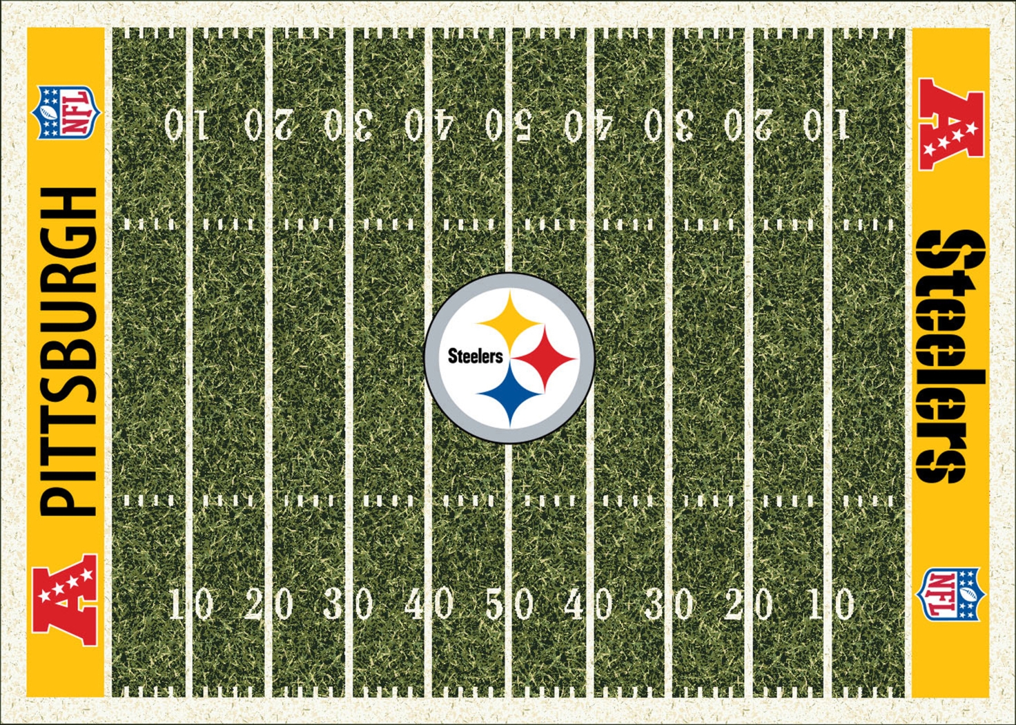 Pittsburgh Steelers Green 4' x 6' Rug - Thumbnail - Image 1