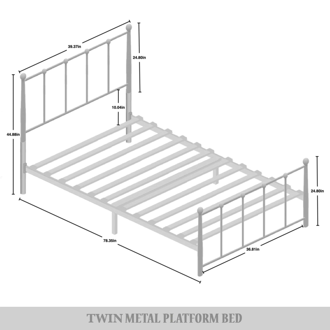 Pixelfly Brown Twin Bed - Thumbnail - Image 8