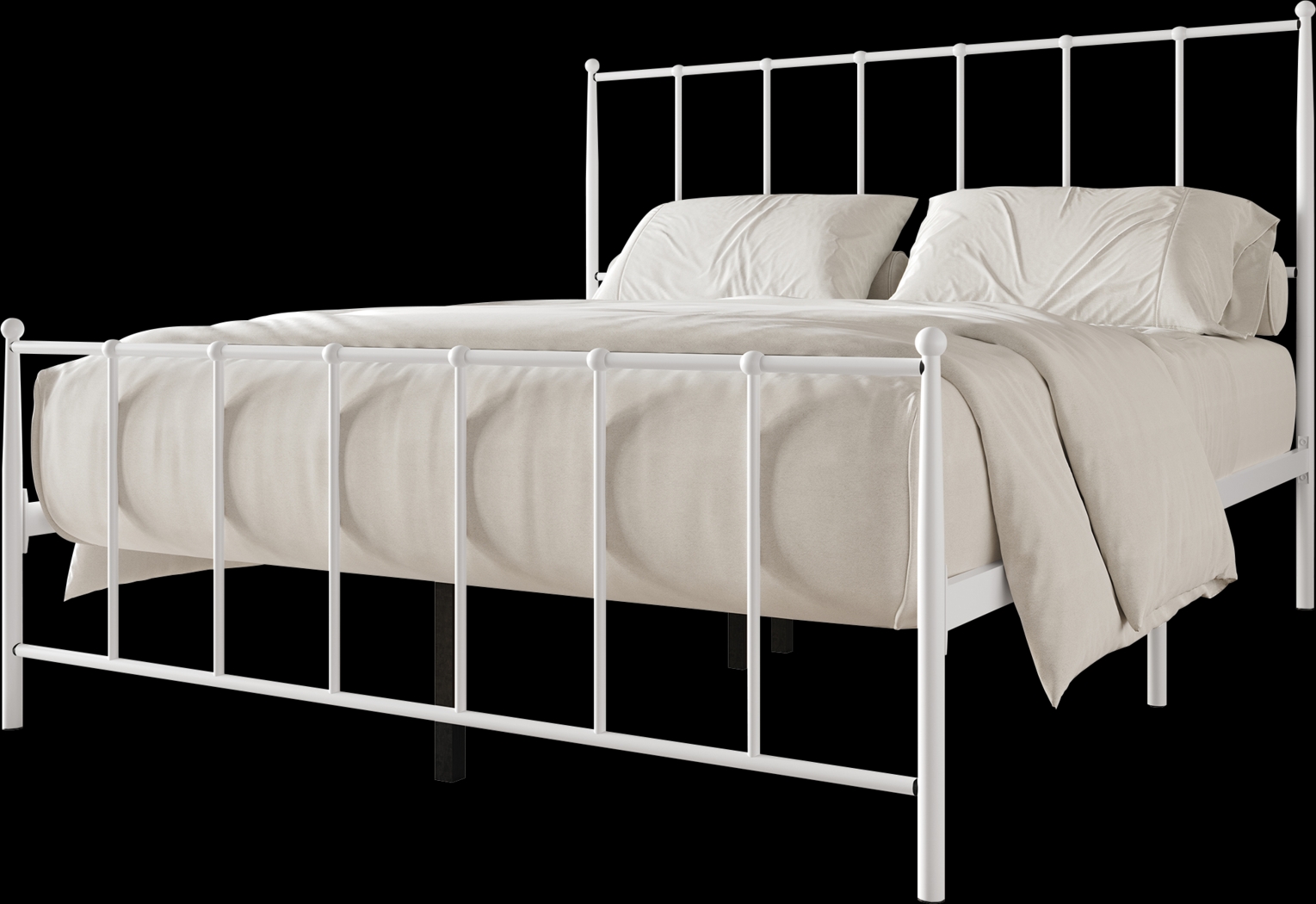 Pixelfly White King Bed - Thumbnail - Image 1