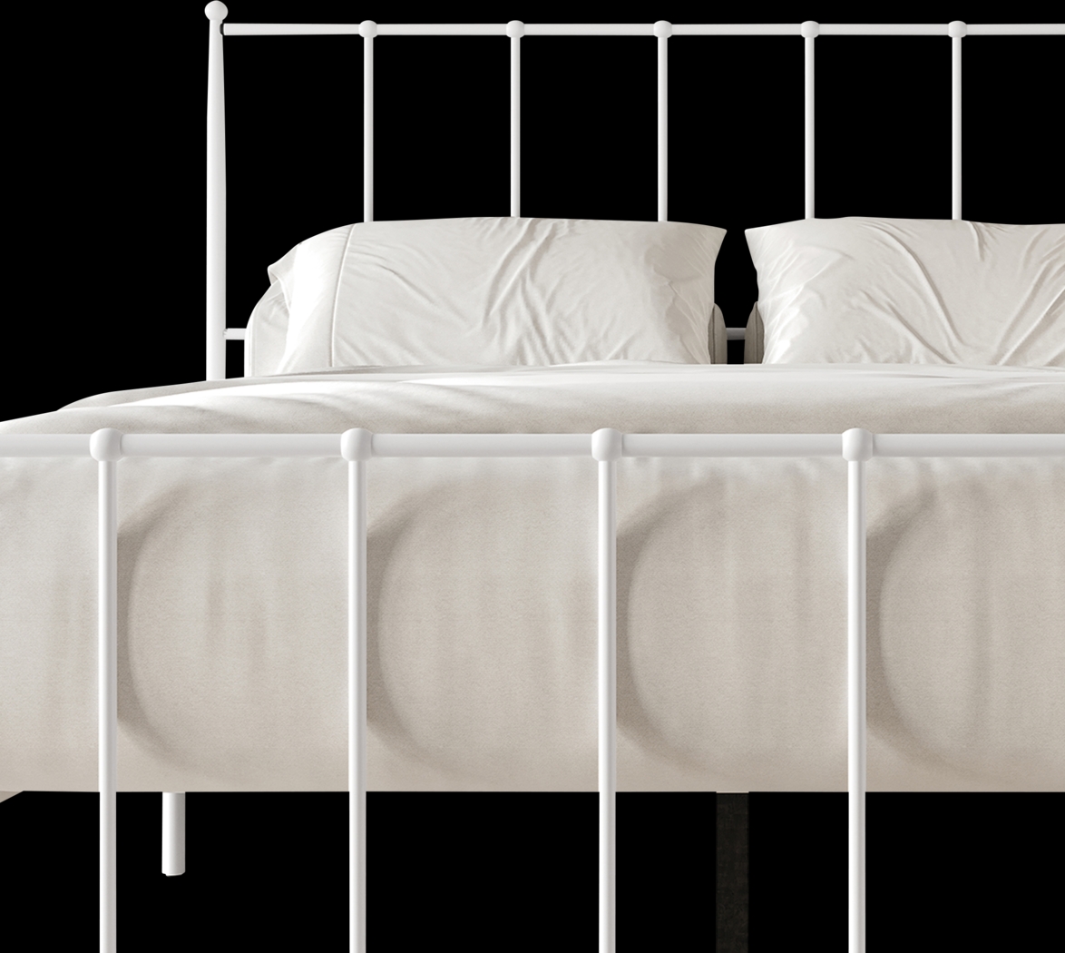 Pixelfly White Twin Bed - Thumbnail - Image 4