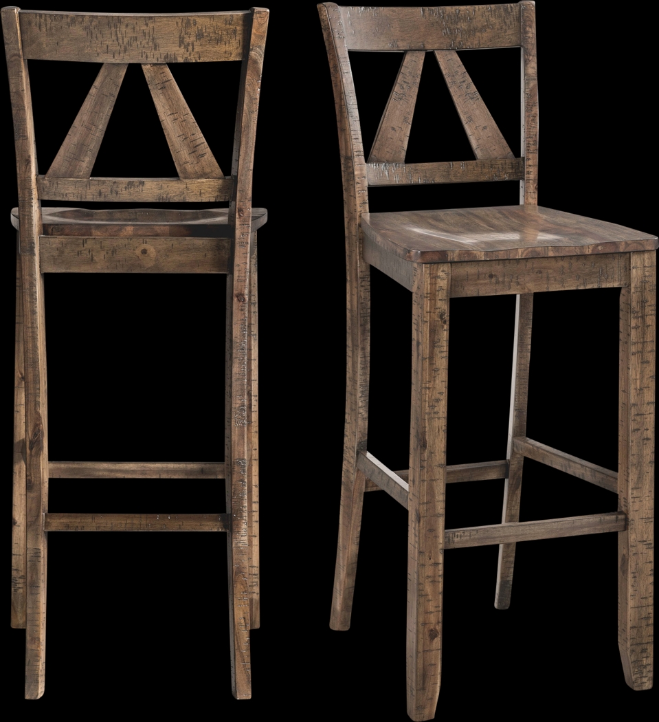 Pixystem Walnut Barstool, Set of 2 - Thumbnail - Image 1