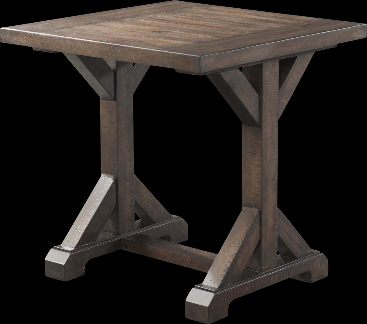 Pixystem Walnut Trestle End Table - Thumbnail - Image 1