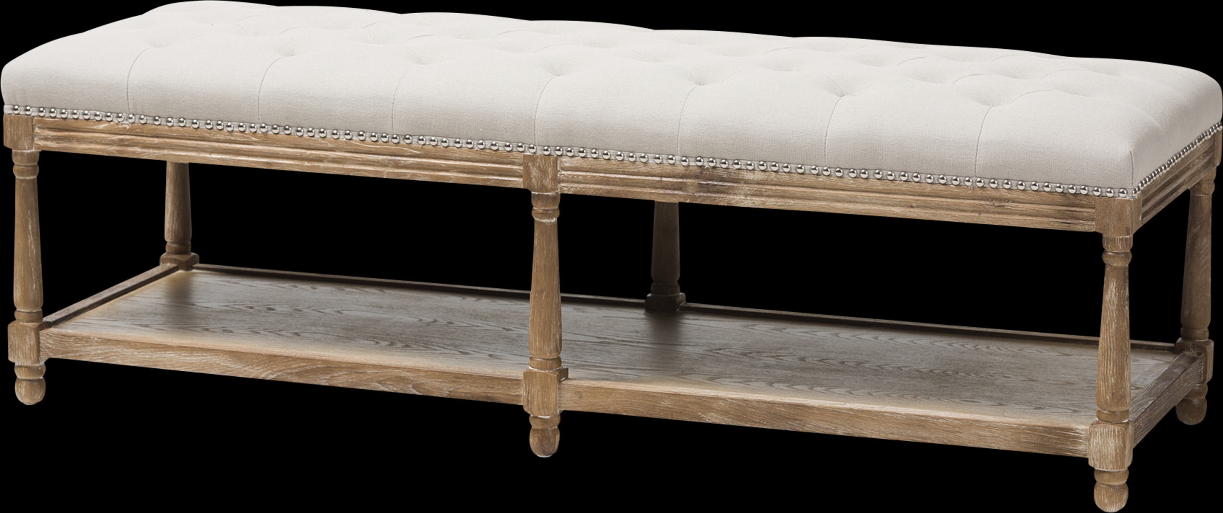 Pixystemsy Beige Accent Bench - Thumbnail - Image 1