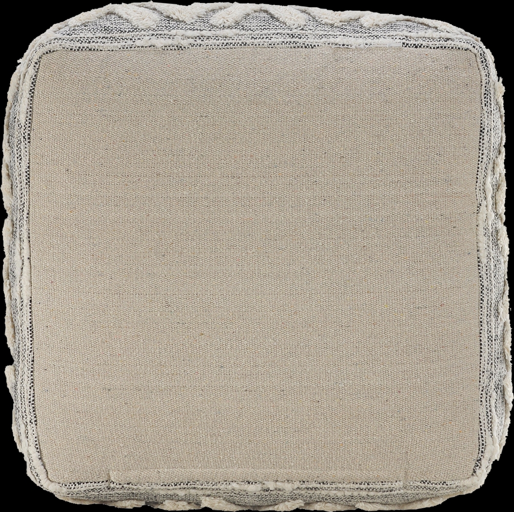 Piziti Gray/Ivory Pouf - Thumbnail - Image 7