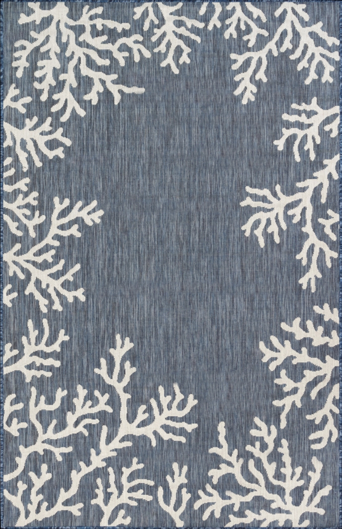 Placida Navy 6'6 x 9'4 Indoor/Outdoor Rug - Thumbnail - Image 1