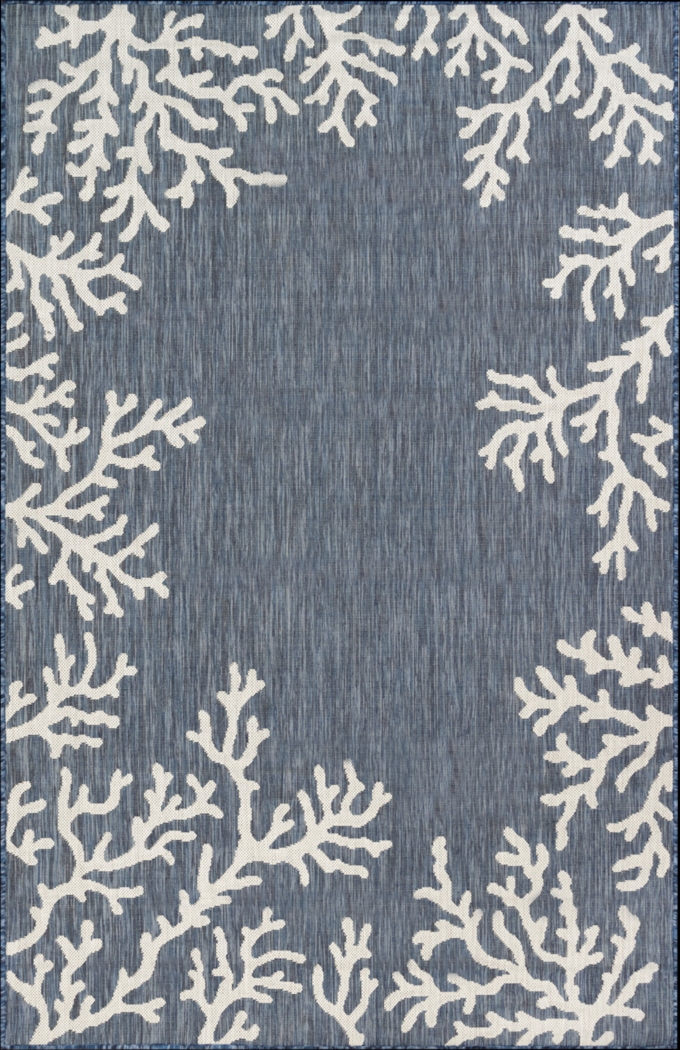 Placida Navy 7'10 x 9'10 Indoor/Outdoor Rug - Thumbnail - Image 1
