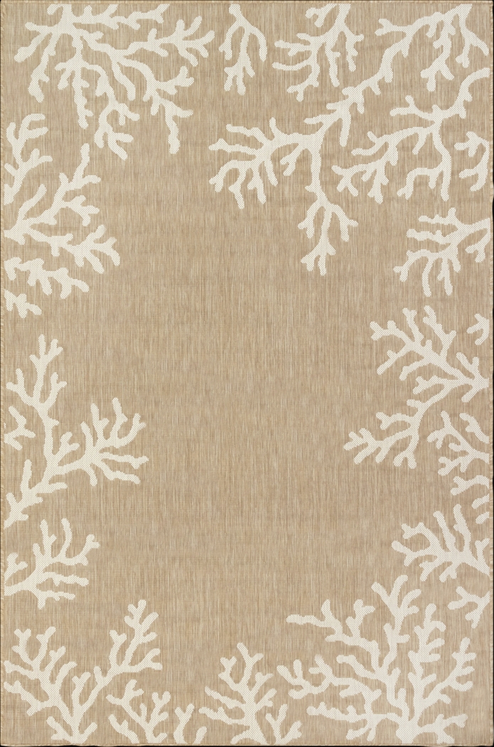 Placida Sand 6'6 x 9'4 Indoor/Outdoor Rug - Thumbnail - Image 1