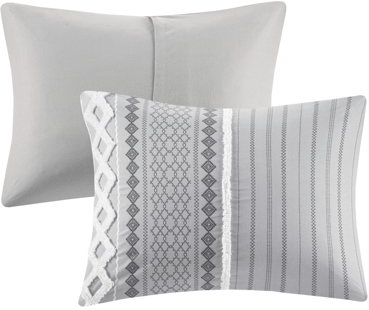 Plaen Gray 3 Pc Full/Queen Duvet Set - Thumbnail - Image 4