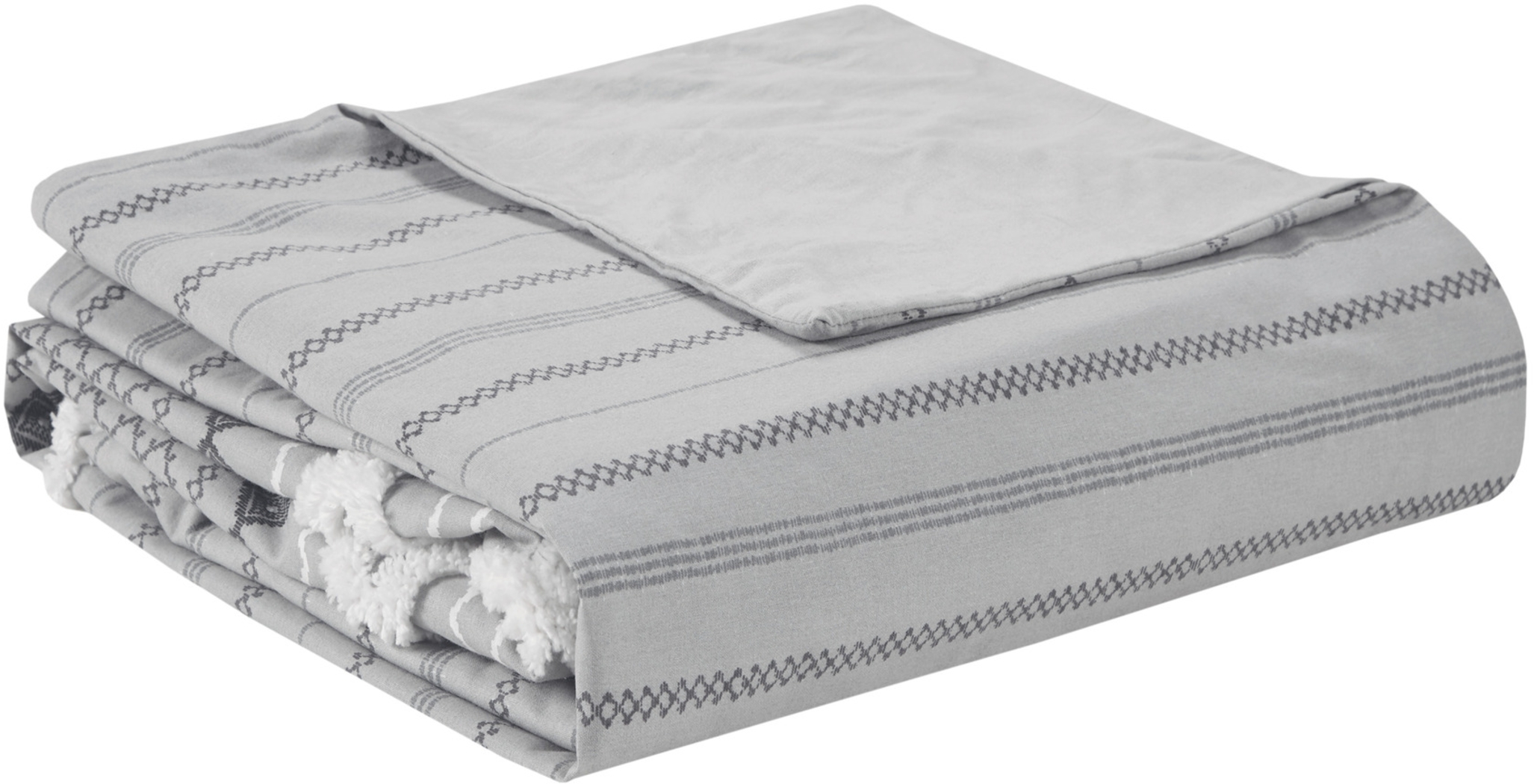 Plaen Gray 3 Pc Full/Queen Duvet Set - Thumbnail - Image 5