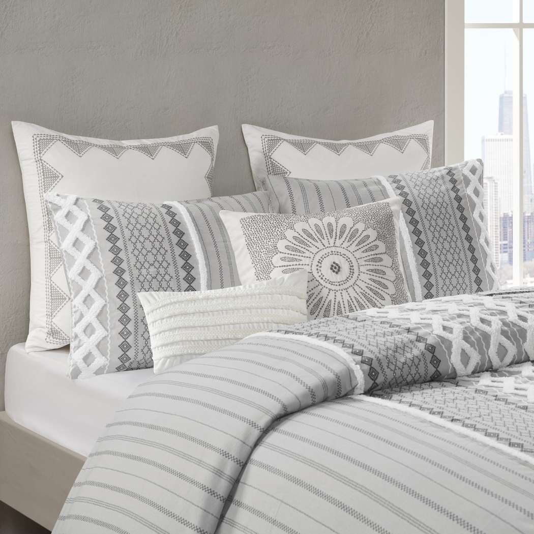 Plaen Gray 3 Pc Full/Queen Duvet Set - Thumbnail - Image 7