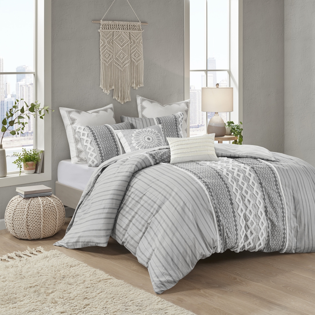 Plaen Gray 3 Pc King/California Comforter Set - Thumbnail - Image 1