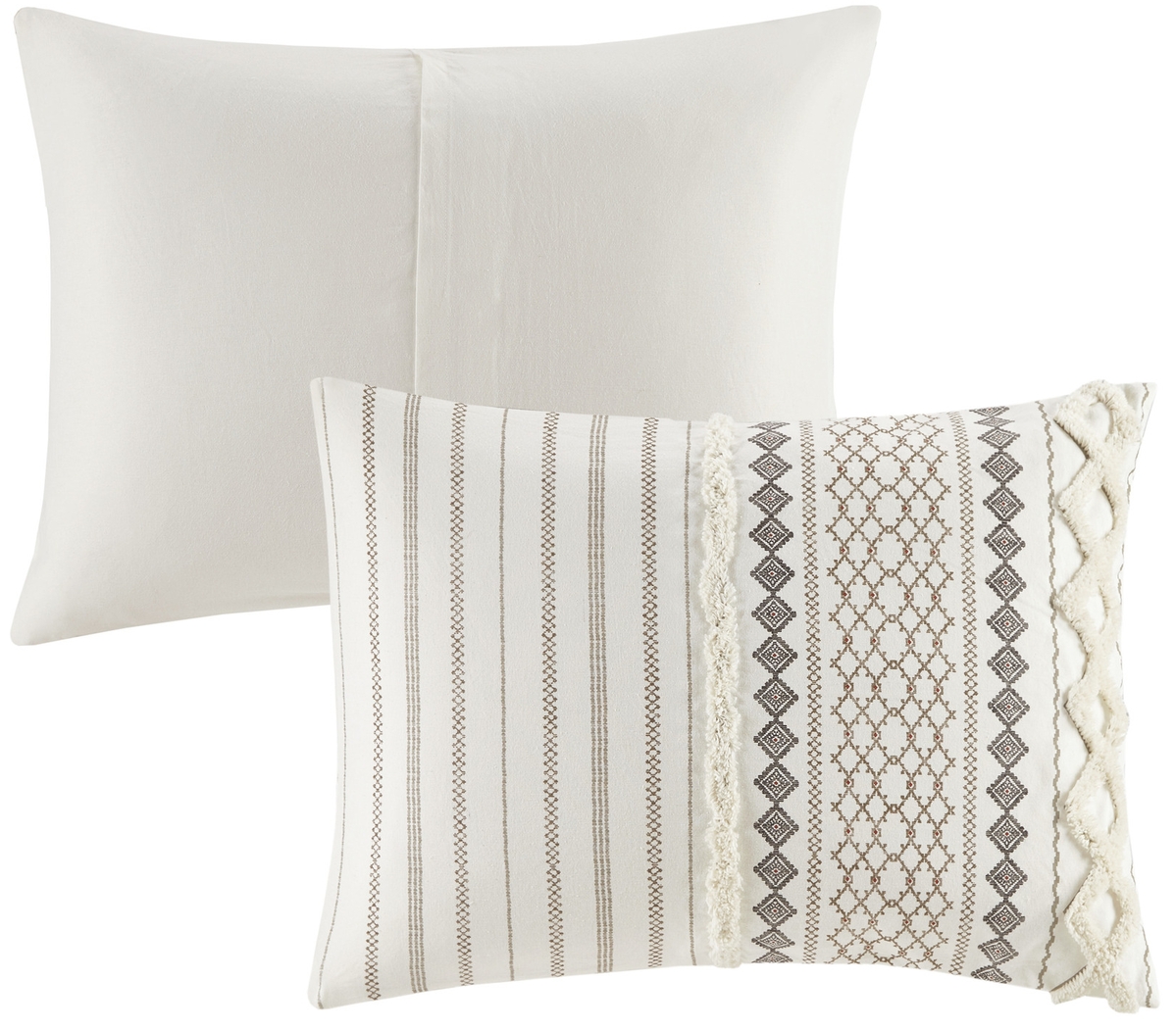 Plaen Ivory 3 Pc Full/Queen Comforter Set - Thumbnail - Image 4