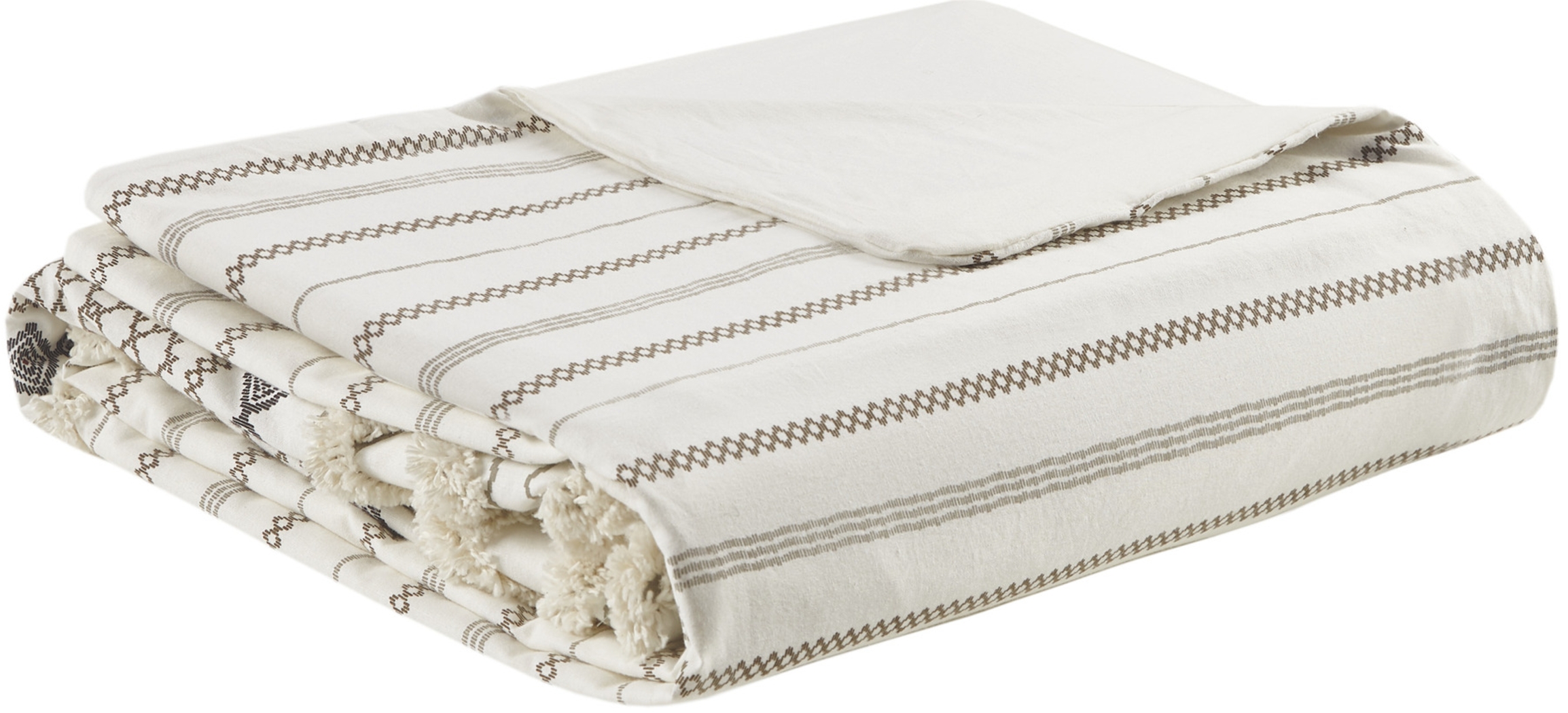 Plaen Ivory 3 Pc Full/Queen Duvet Set - Thumbnail - Image 6
